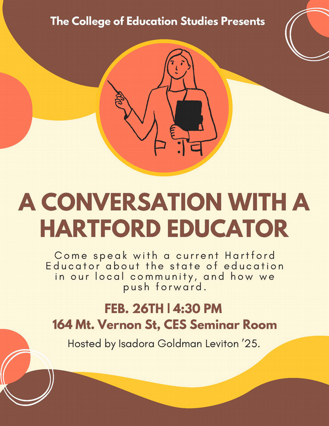 Conversation with a Hartford Teacher February 25, 25 poster